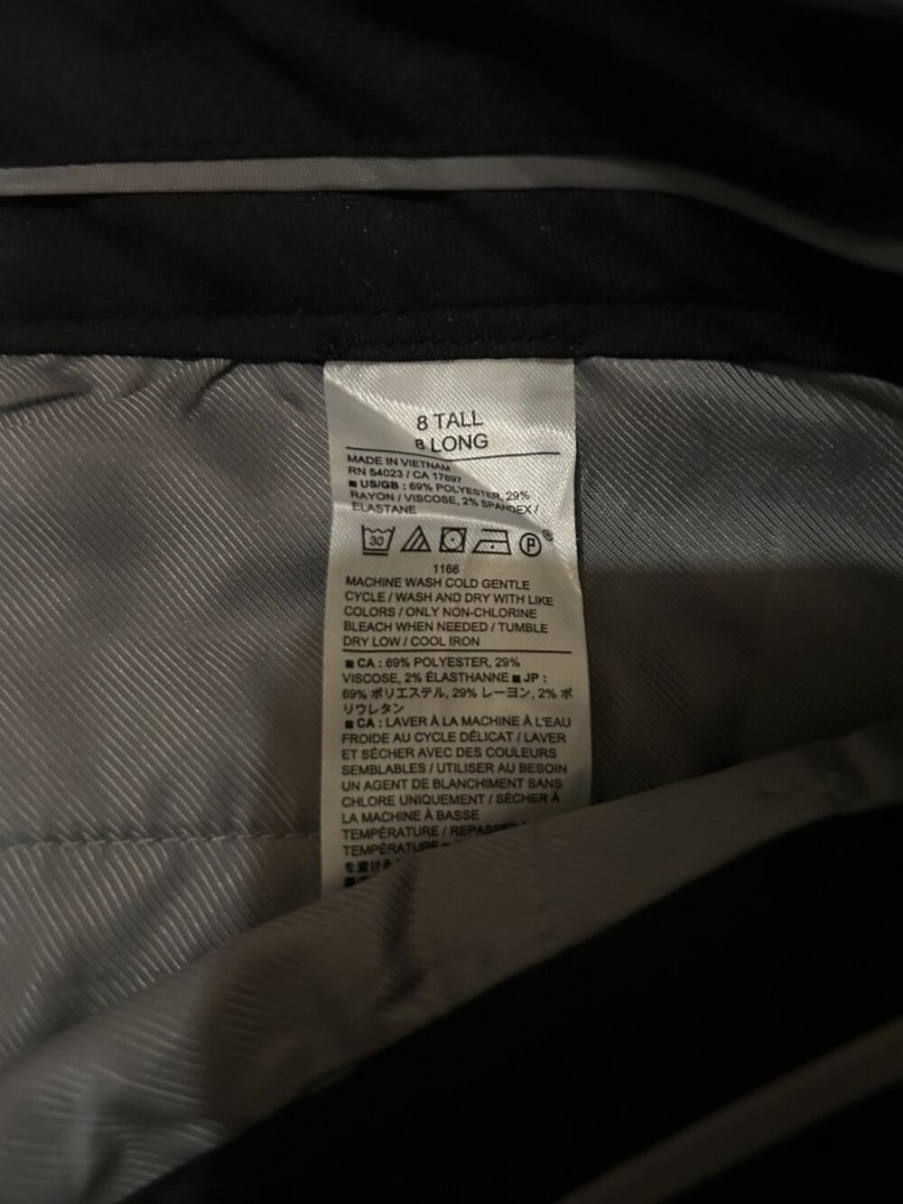 Banana Republic Ryan Fit Pants Womens 8 Tall Gray Straight Leg Career - Picture 5 of 5